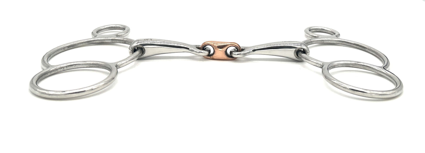 Double Jointed Copper Elliptical Two Ring