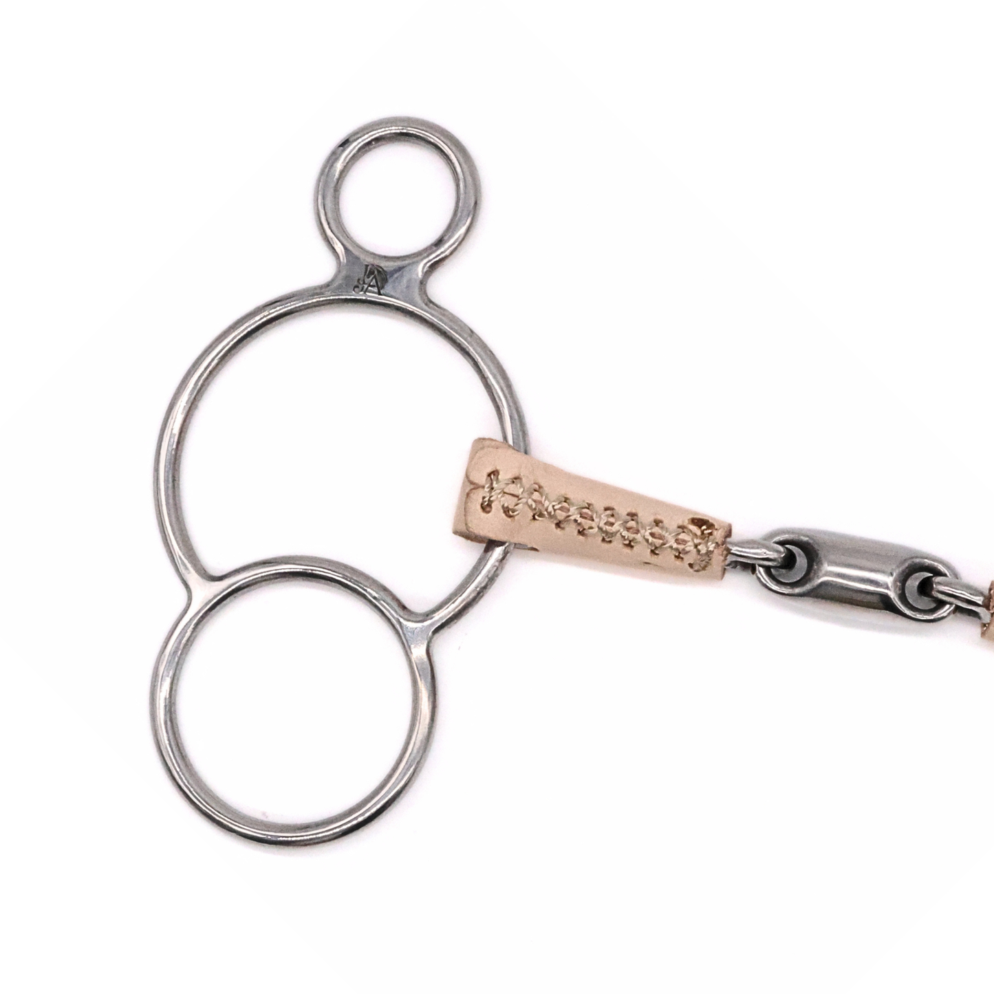 Double Jointed Leather Covered Two Ring