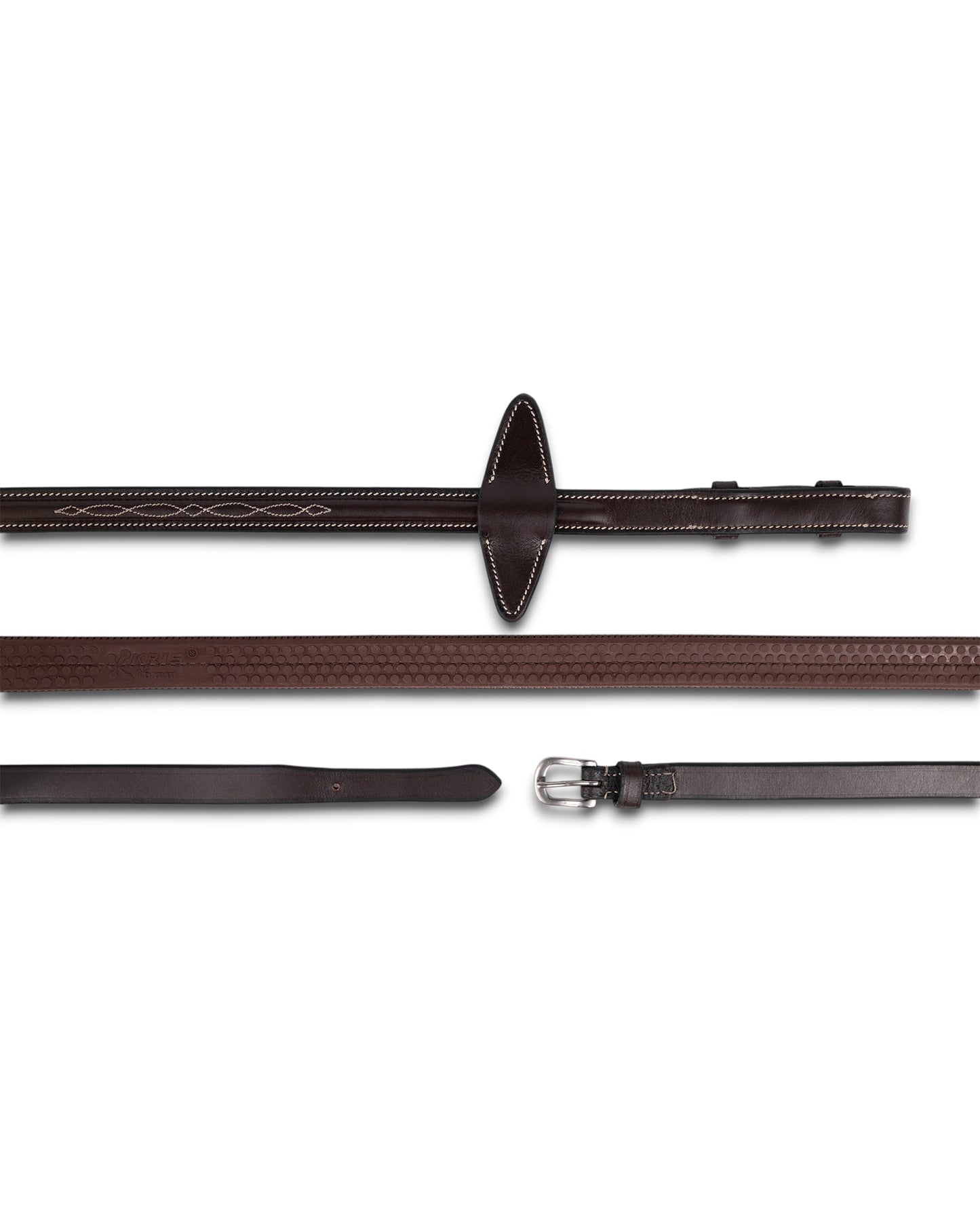 Raised Fancy Stitched Rubber Reins