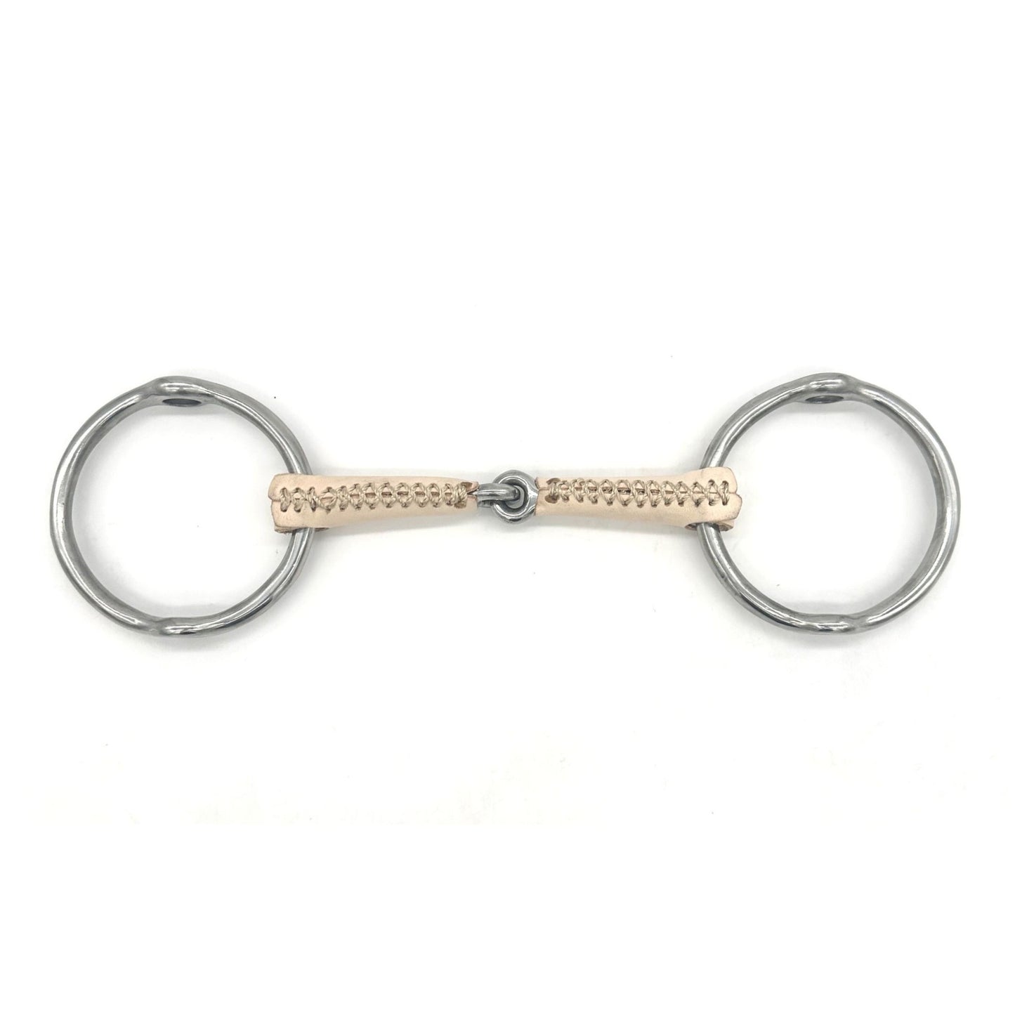 Single Joint Leather Covered Loose Ring Gag