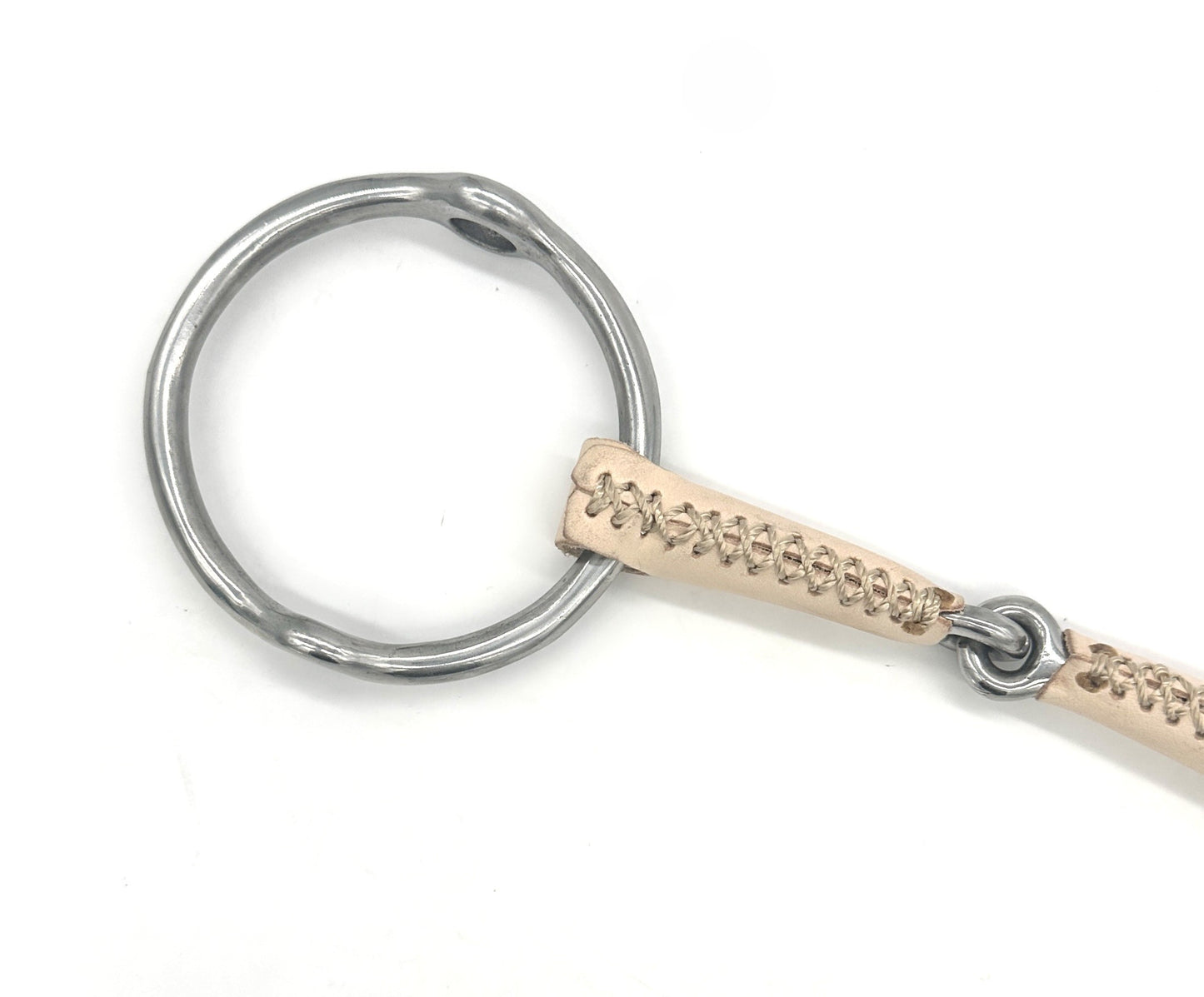 Single Joint Leather Covered Loose Ring Gag