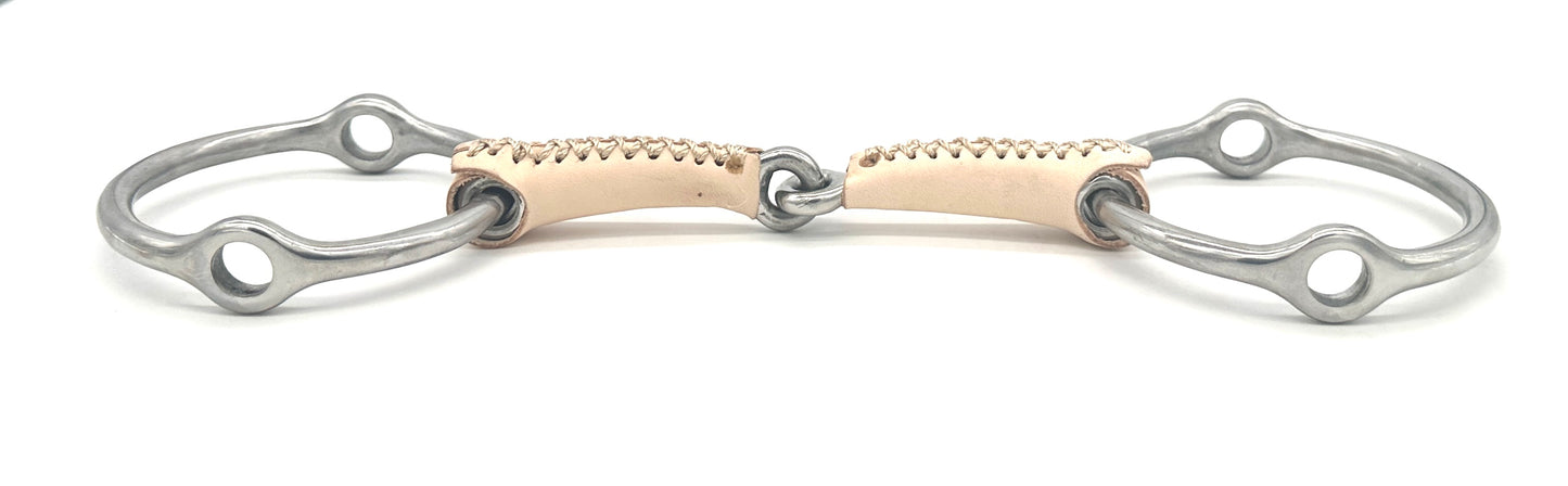 Single Joint Leather Covered Loose Ring Gag