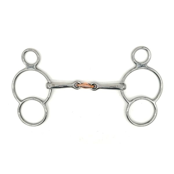 Double Jointed Copper Elliptical Two Ring