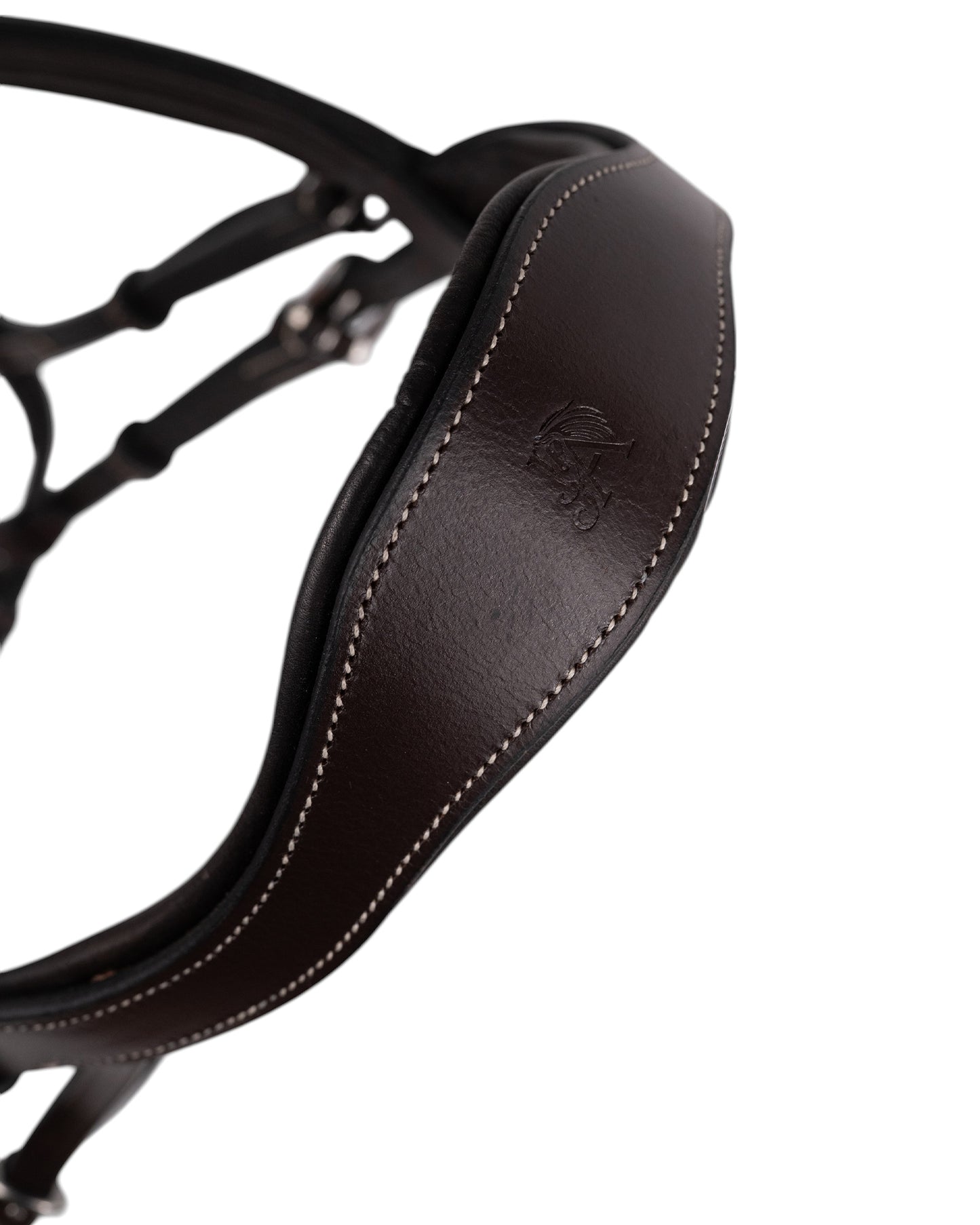 Padded Jumper Bridle with Removable Flash & Rubber Reins