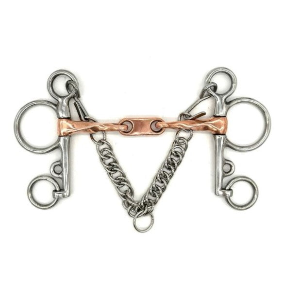 Twisted Copper Pelham with Dr. Bristol Link